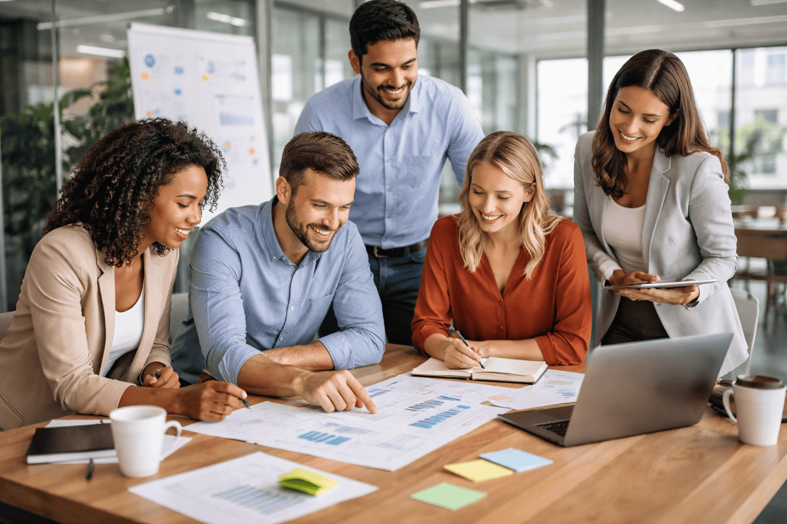 Professional team collaboration